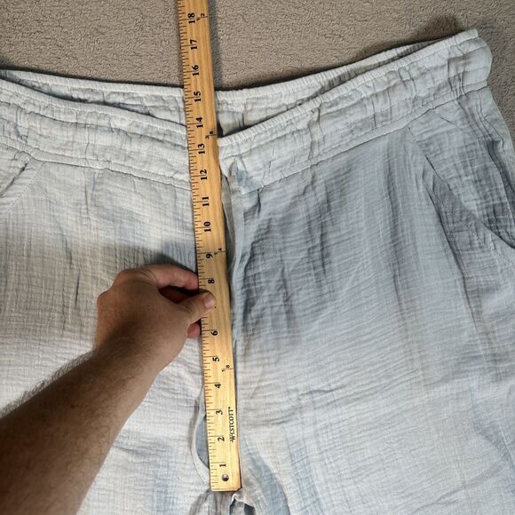 Mountain And Isles Plus Size 1X Light Blue Elastic Waist Gauze Women’s Pants - Picture 6 of 11